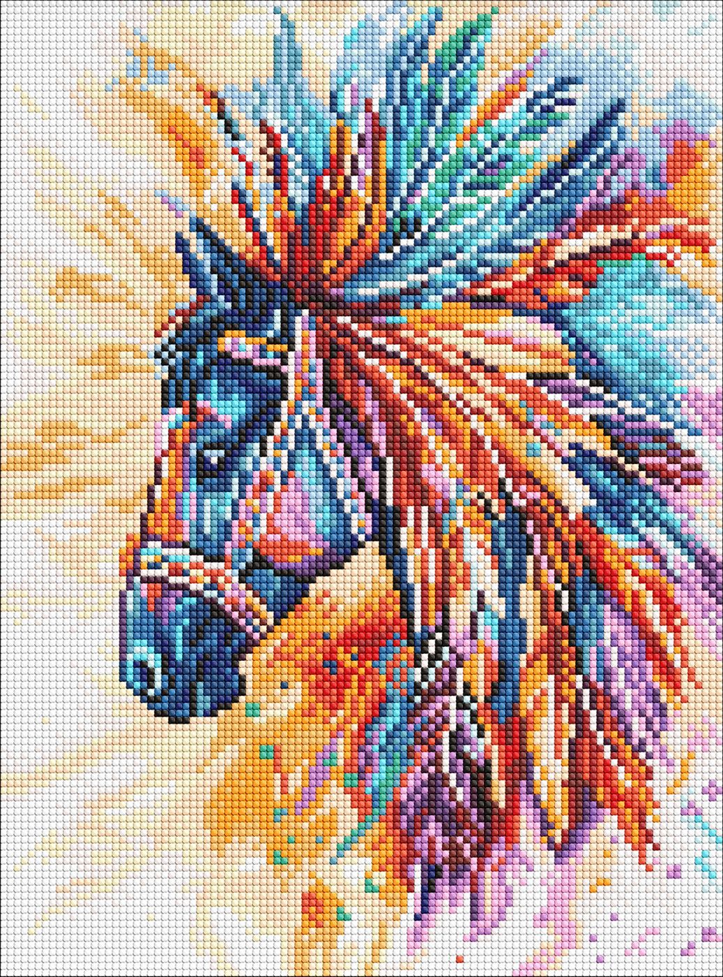 Алмазна мозаїка 30х40 см Яскравий кінь