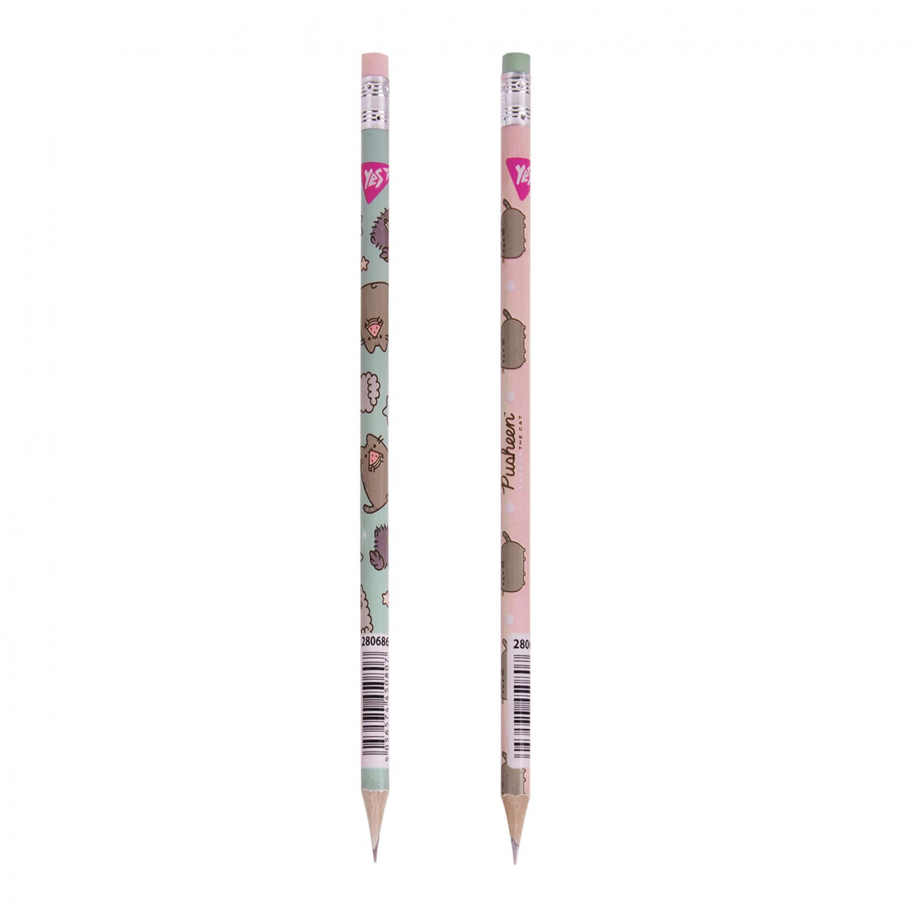 Карандаш графитный Yes Pusheen HB с ластиком