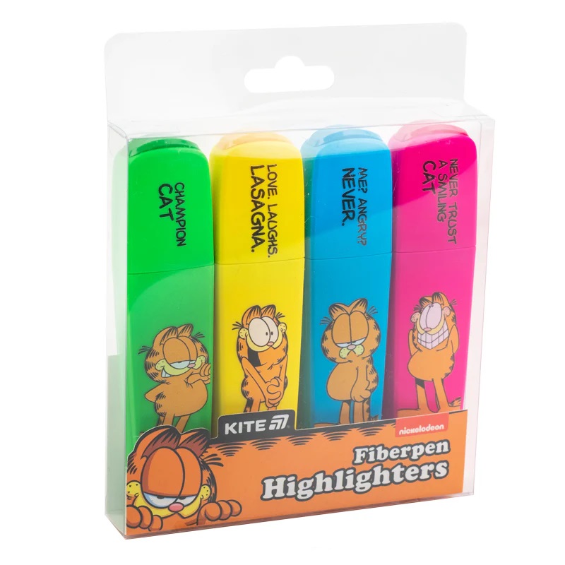 Набор маркеров текстовых Kite Garfield 4 шт