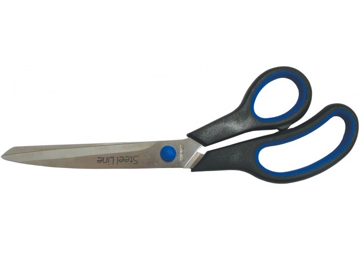 Ножницы 25 см Economix резин.вставки, черные