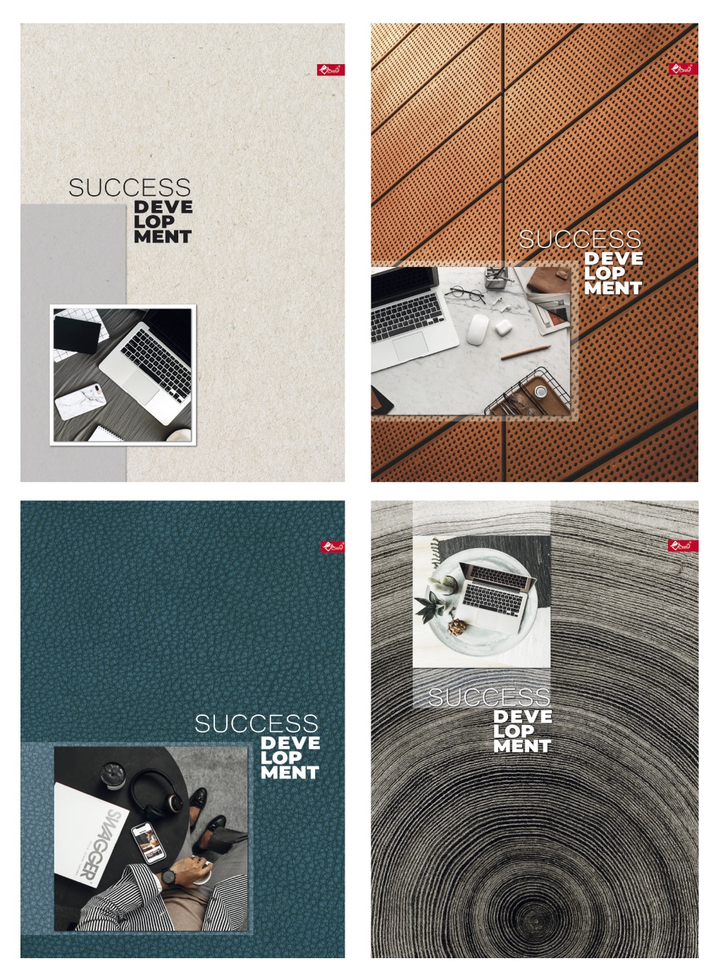 Блокнот А4 96 арк тв палітурка клітинка Успіх асорті