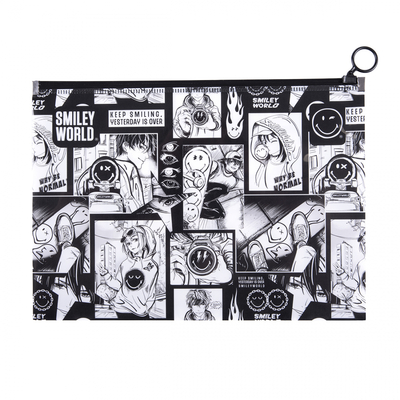 Папка zip-lock B5 Yes Smiley World