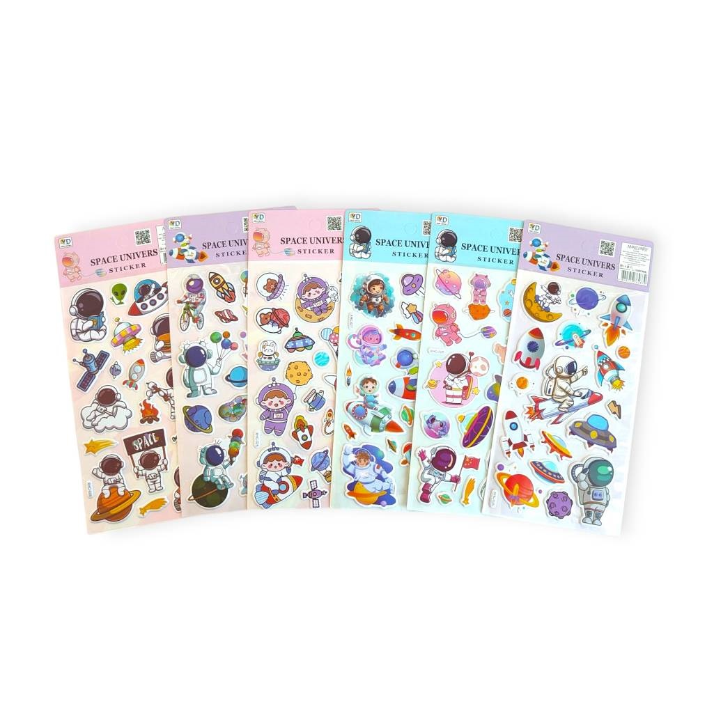 Наклейки 10х22 см Space universe мікс