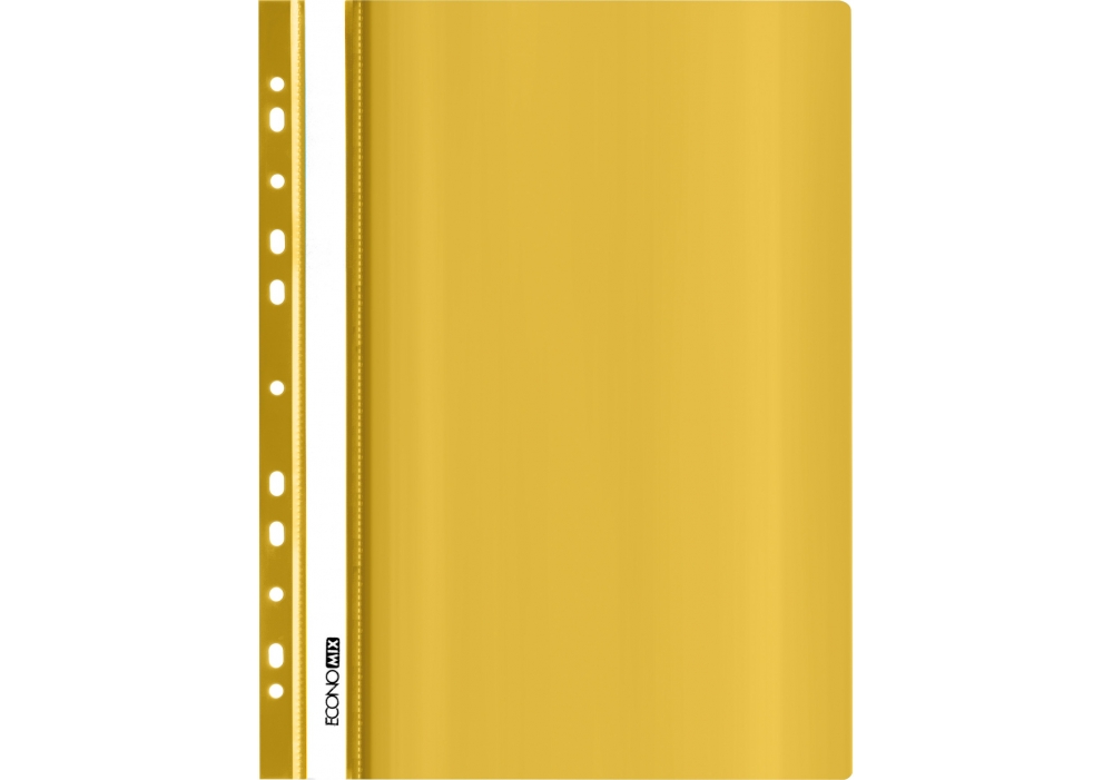 Скоросшиватель А4 с перф. Economix, глянец желтый