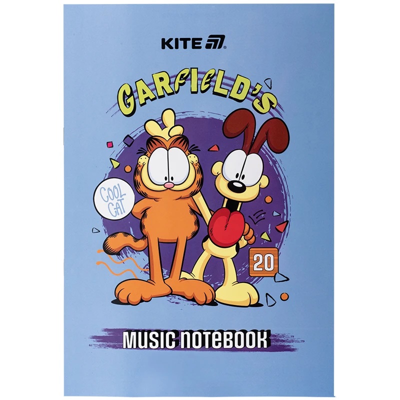 Зошит для нот А4 20 л Garfield