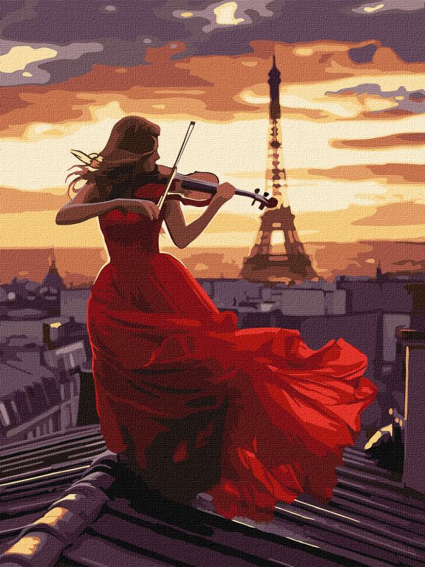 Картина за номерами 30х40 см Гра на скрипці