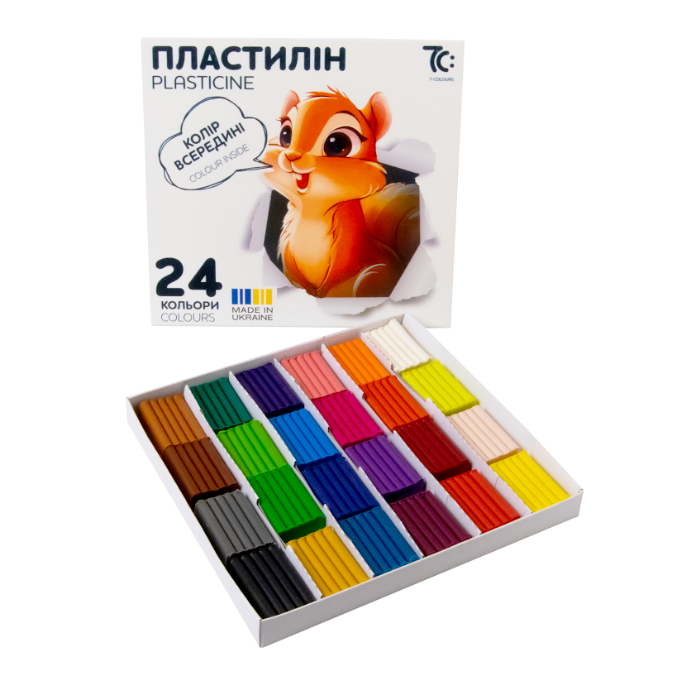 Пластилін 7С 24кол.192г, стек (7C32401)