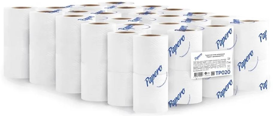 Папір туалетний Papero двошарові, 15 м, 48 рул/уп
