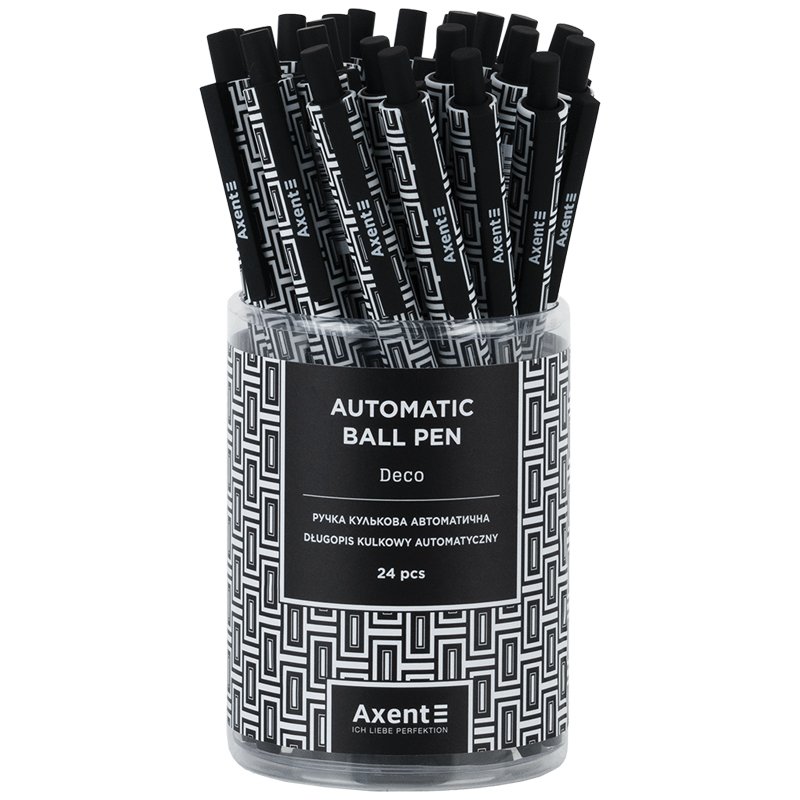 Ручка кулькова автомат Axent Deco 0,5 синя