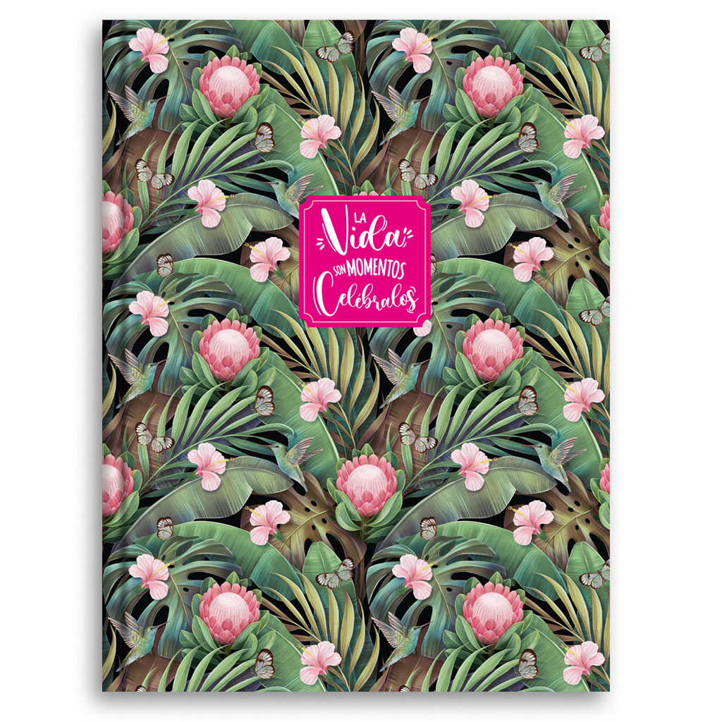 Блокнот А5 176 арк тв палітурка клітинка лам Тропики 403