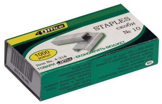 Скобы 4Office 4-318 №10/5 1000 шт