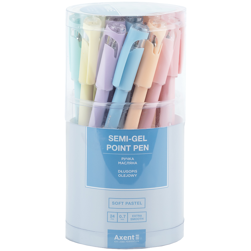 Ручка масляна Axent Soft Pastel 0,7 синя