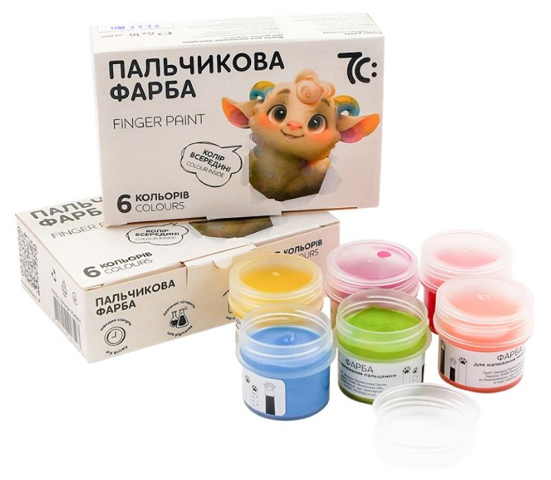 Фарби пальчикові гуаш 6 кол/16 мл 7С: (7C40601)