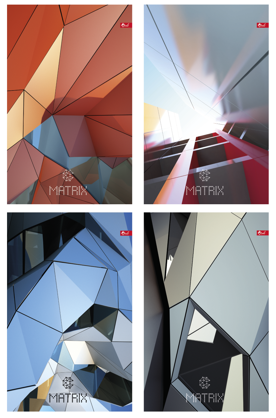 Блокнот А4 176 арк тв палітурка клітинка Кубізм асорті