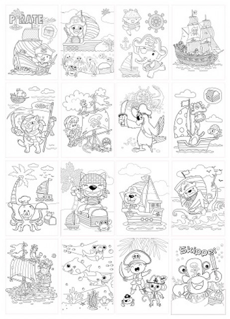 Раскраска День пирата