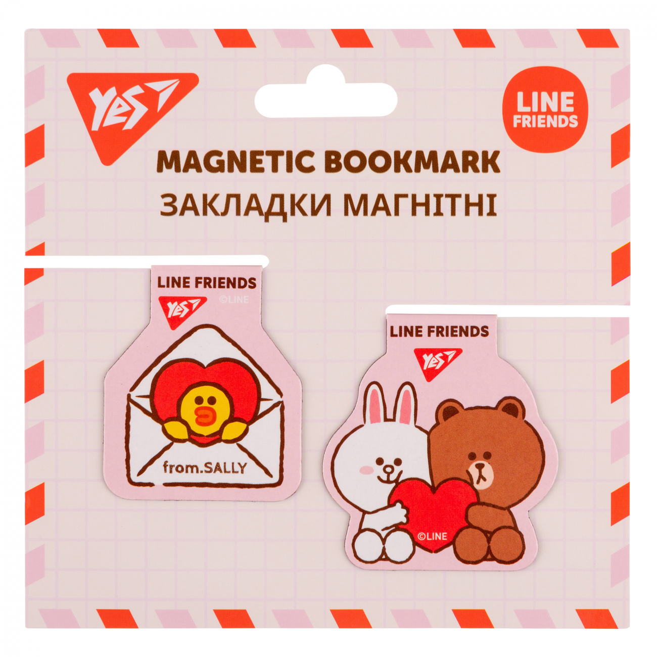 Закладки магнитные YES Line Friends, 2шт