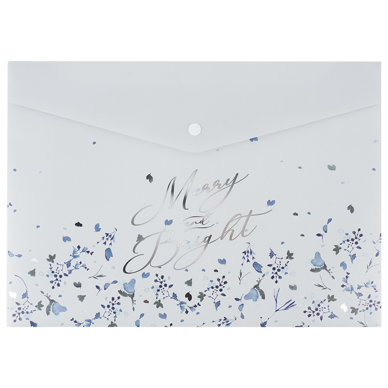 Папка на кнопці А4 Flower Symphony-1 біла