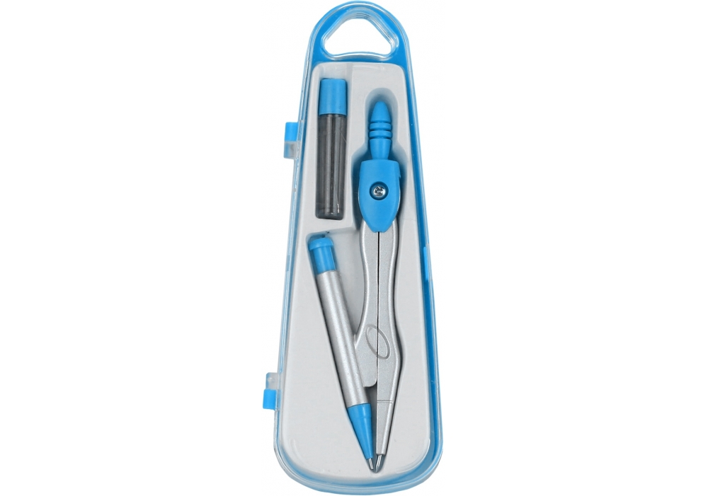 Циркуль Economix футляр+грифель  блакитний