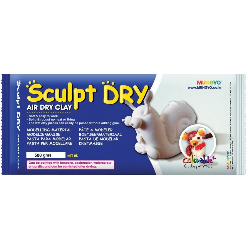 Маса для моделювання Mungyo Sculpt Dry, 500 г, біла