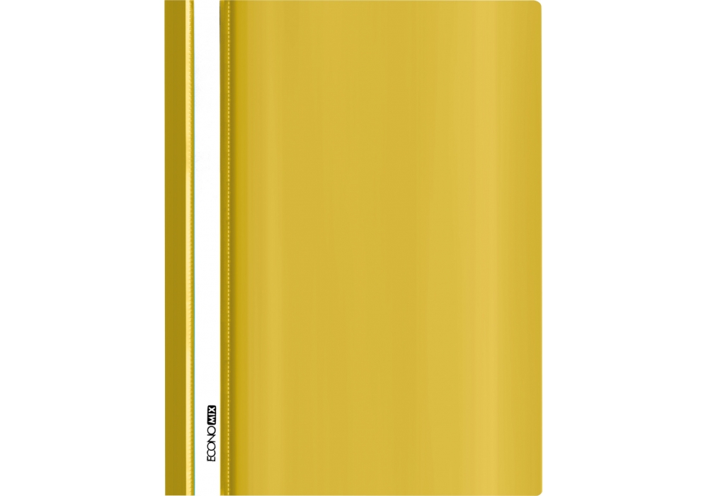 Скоросшиватель А4 без перф. Economix, глянец желтый