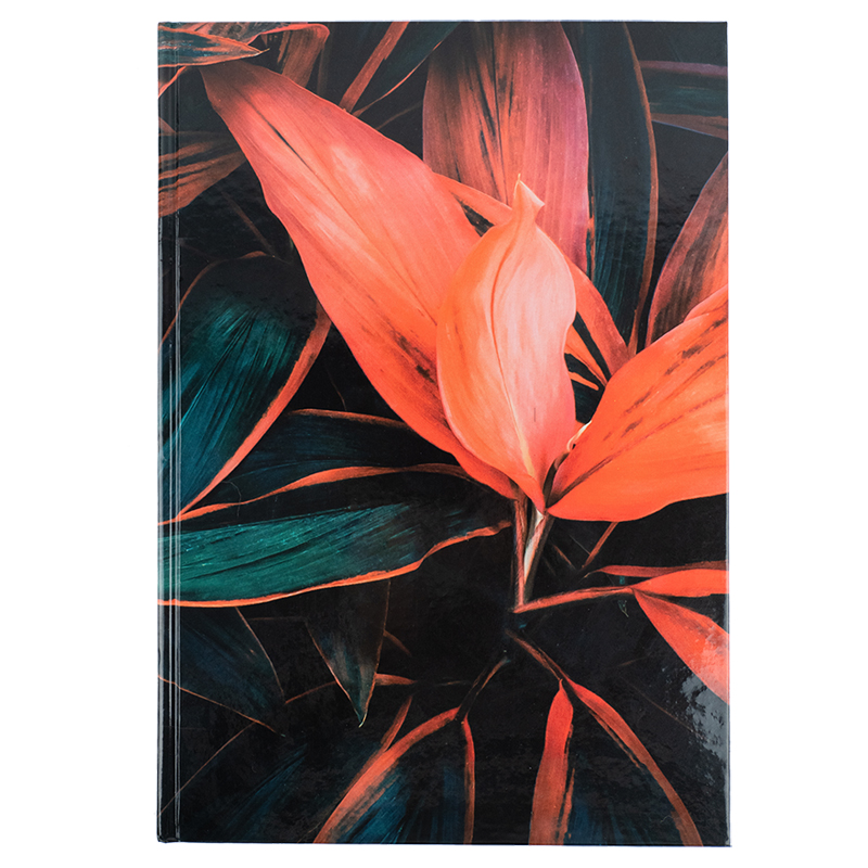 Книга записна А4 192 л клітинка Flora помаранчева