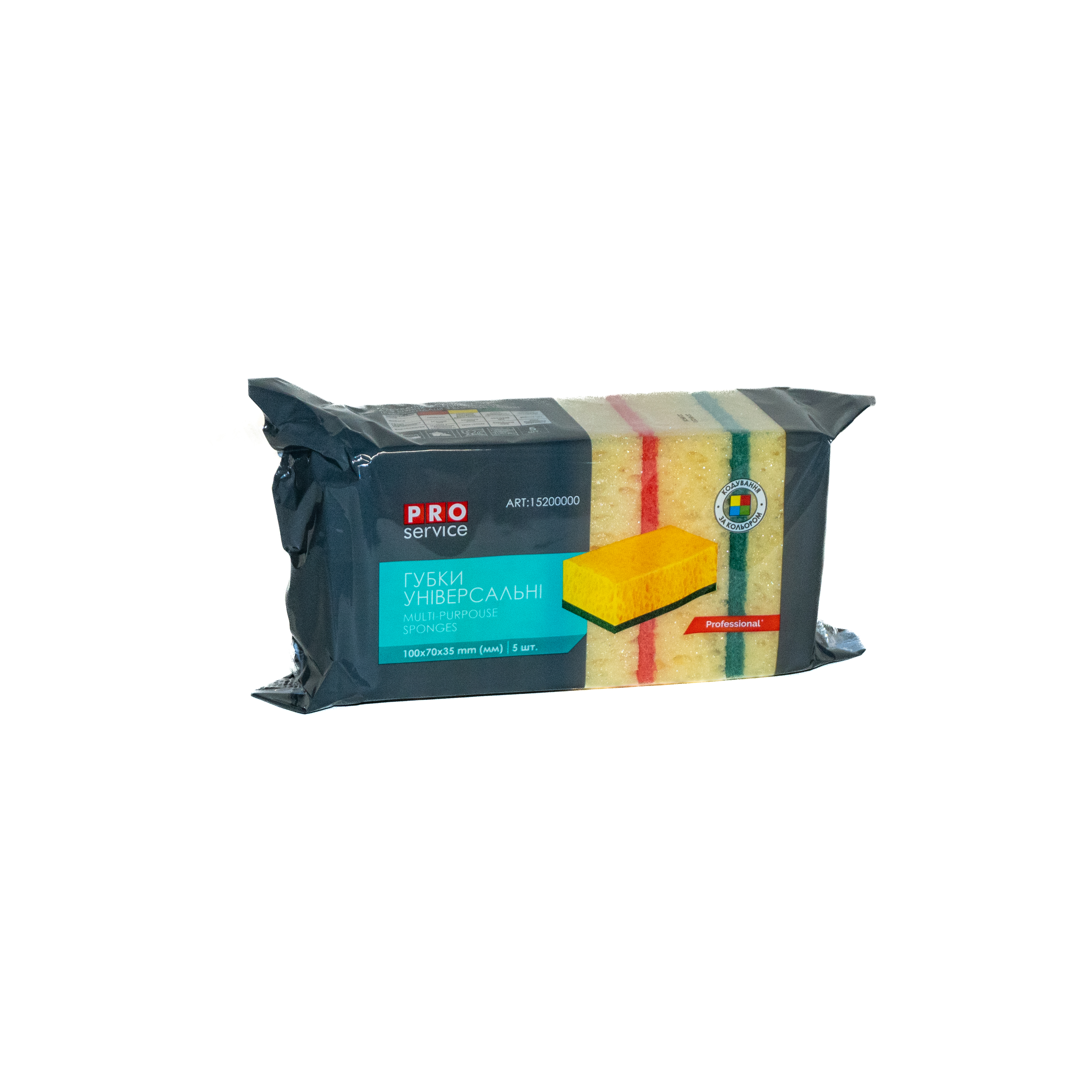 Губка кухонна 5шт/уп. 100х70х35 PRO Professional крупнопориста