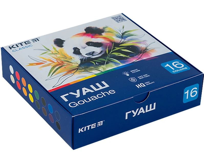 Гуашь Kite Classic 16цв/20мл
