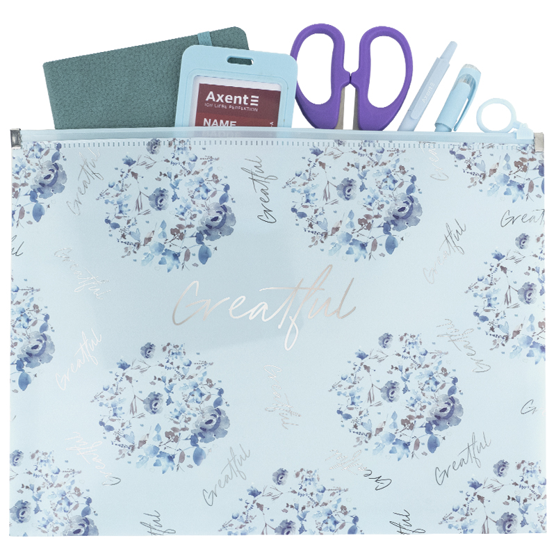 Папка zip-lock A4+ Axent Flower Symphony-2