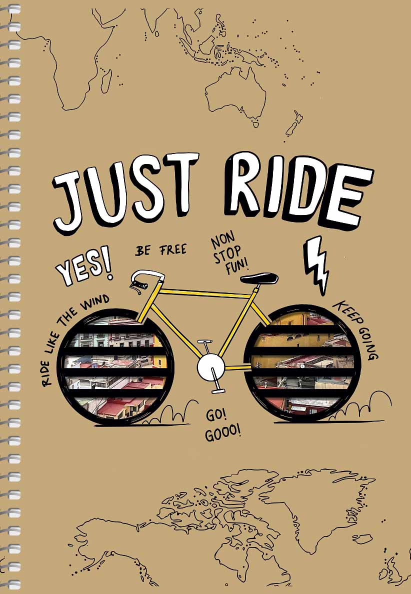 Блокнот А5 96 арк спіраль без лініювання крафт обл крем блок STUDENT 6116 Асорті