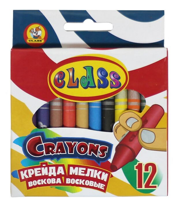Мелки восковые Class 12 цв