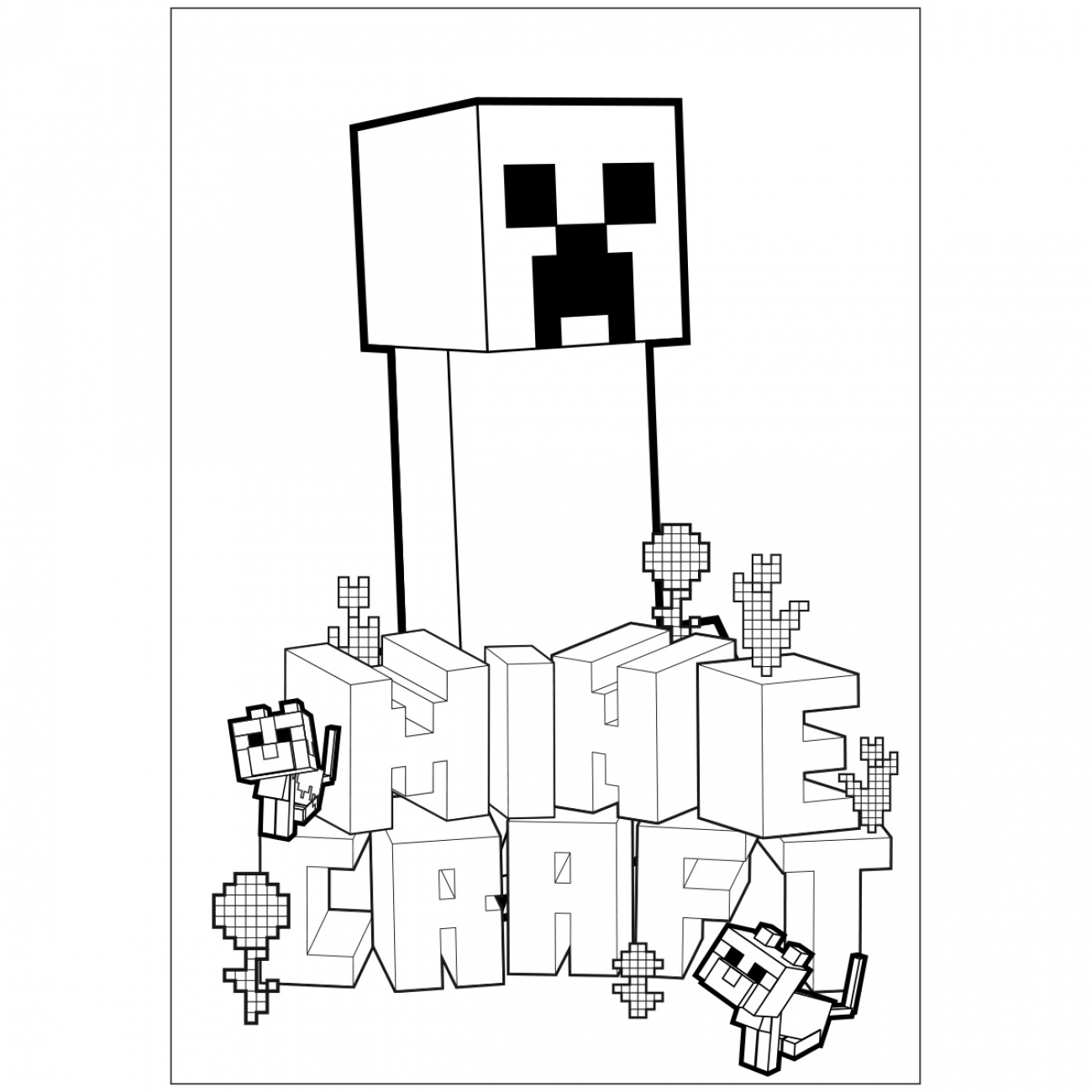 Розмальовка А4 Yes Minecraft_2