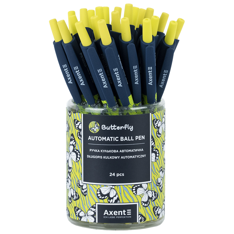 Ручка кулькова автомат Axent Butterfly 0,5 синя