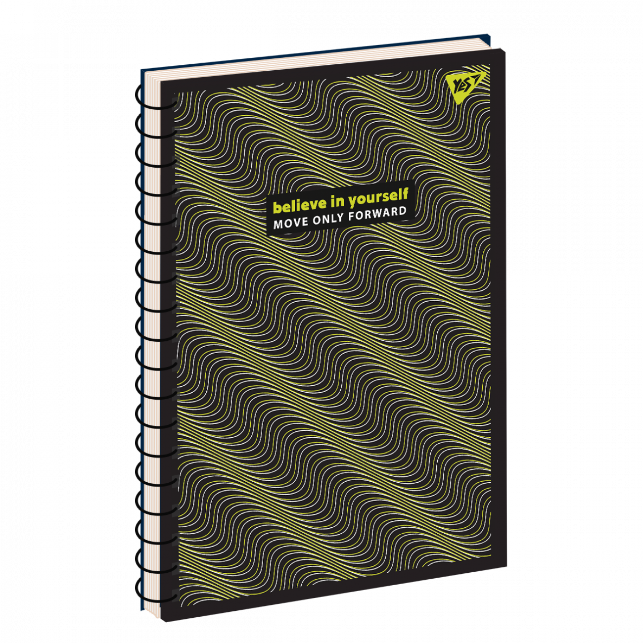 Блокнот А4 80 арк спіраль клітинка заокр кутки виб УФ лак Good vibes Асорті