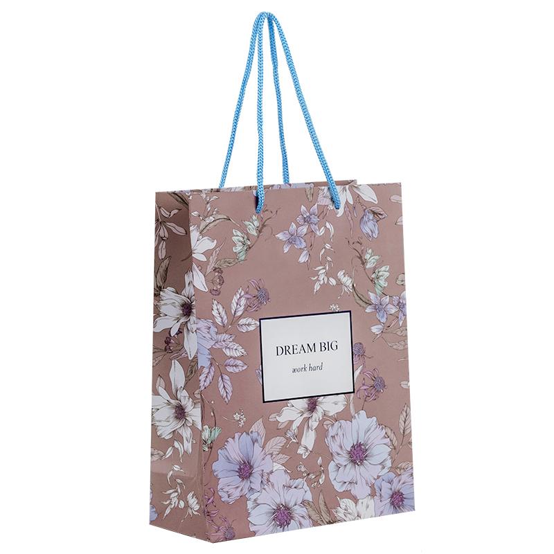 Пакет бумажный подарочный, 18х24см, Blue Elegance