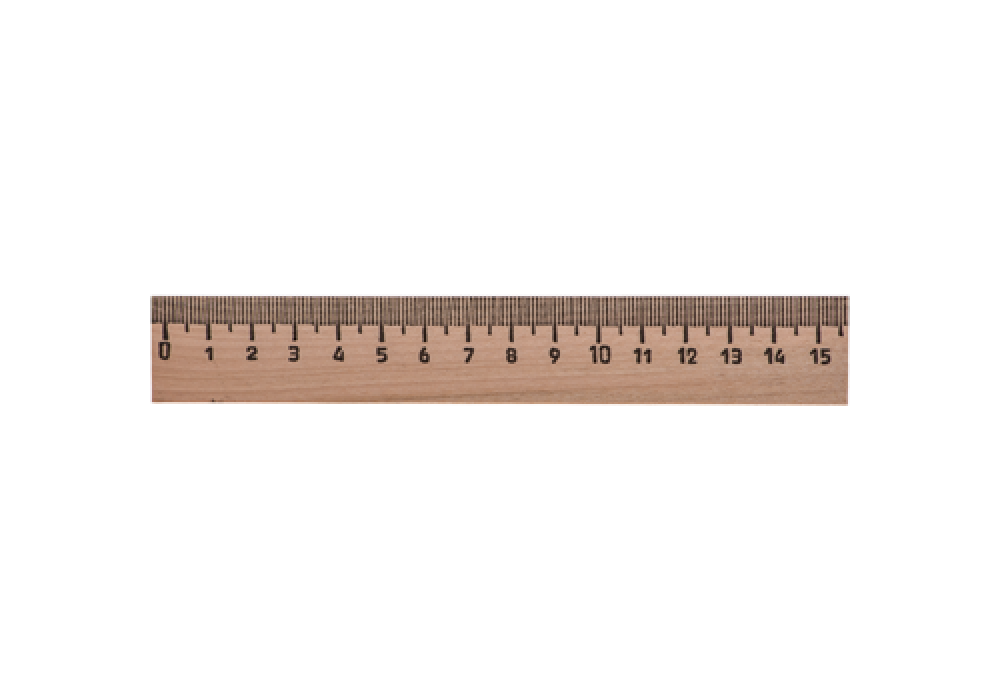 Линейка 15 см дерево