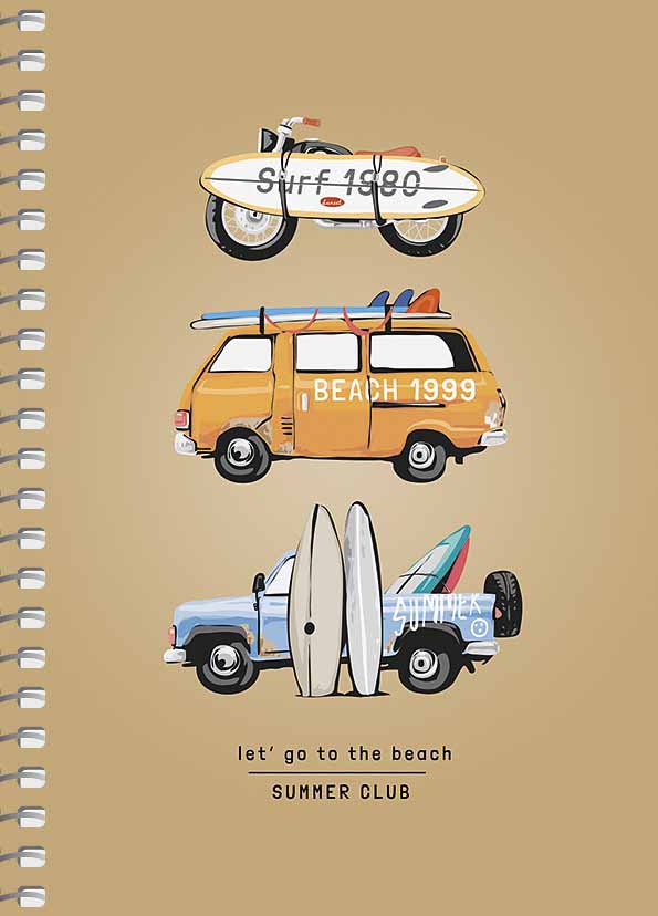 Блокнот А6 80 арк спіраль клітинка крафт обкл крем блок STUDENT 6119 Асорті