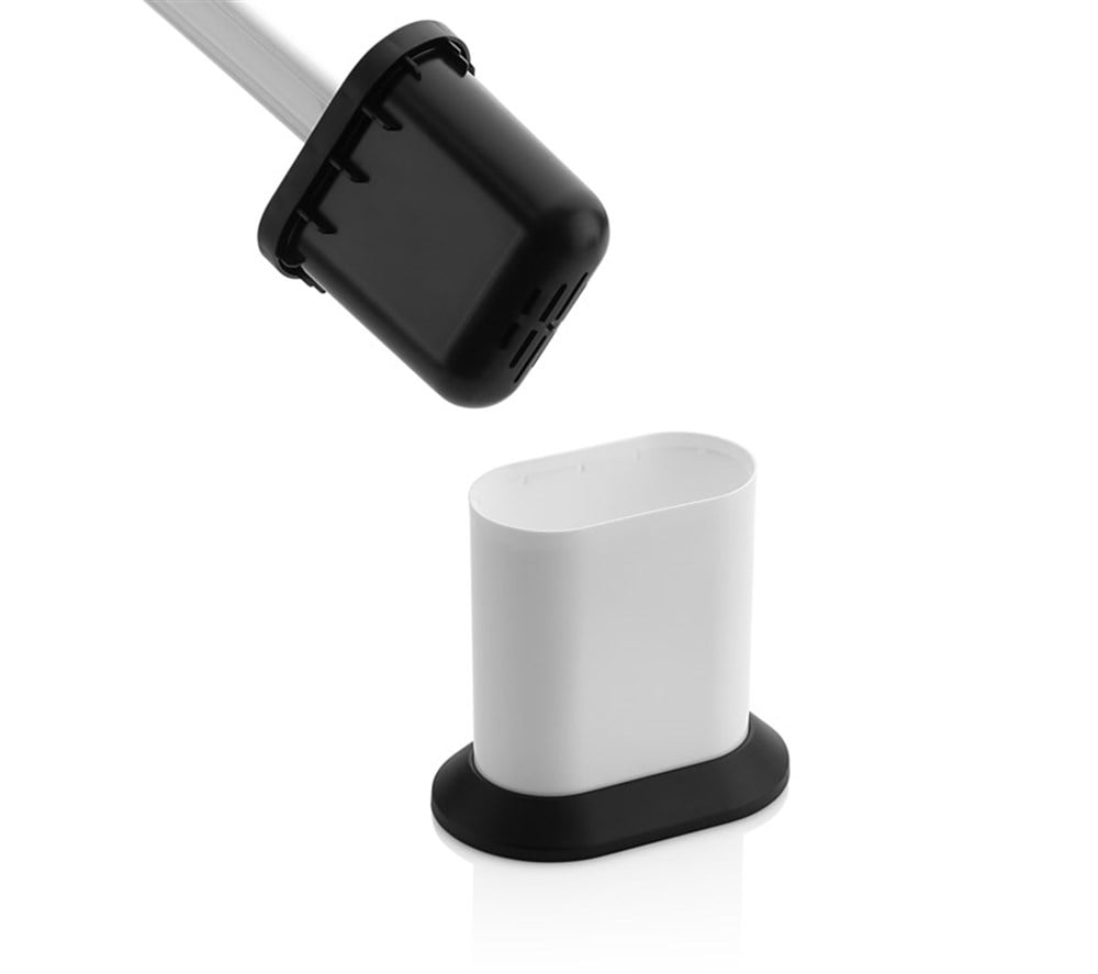 Щітка для унітазу силіконова RULOPAK овал, чорно-біла