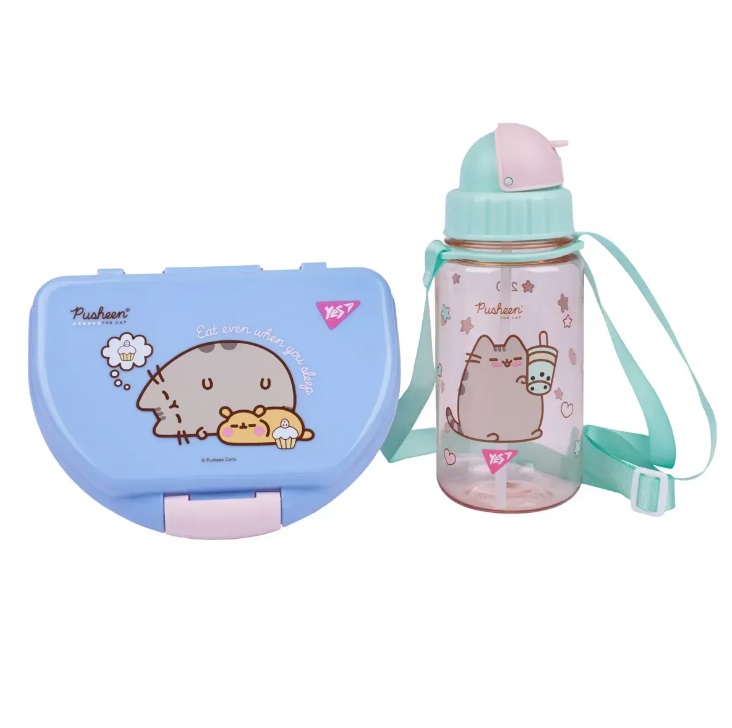 Набір пляшечка і ланчбокс Pusheen
