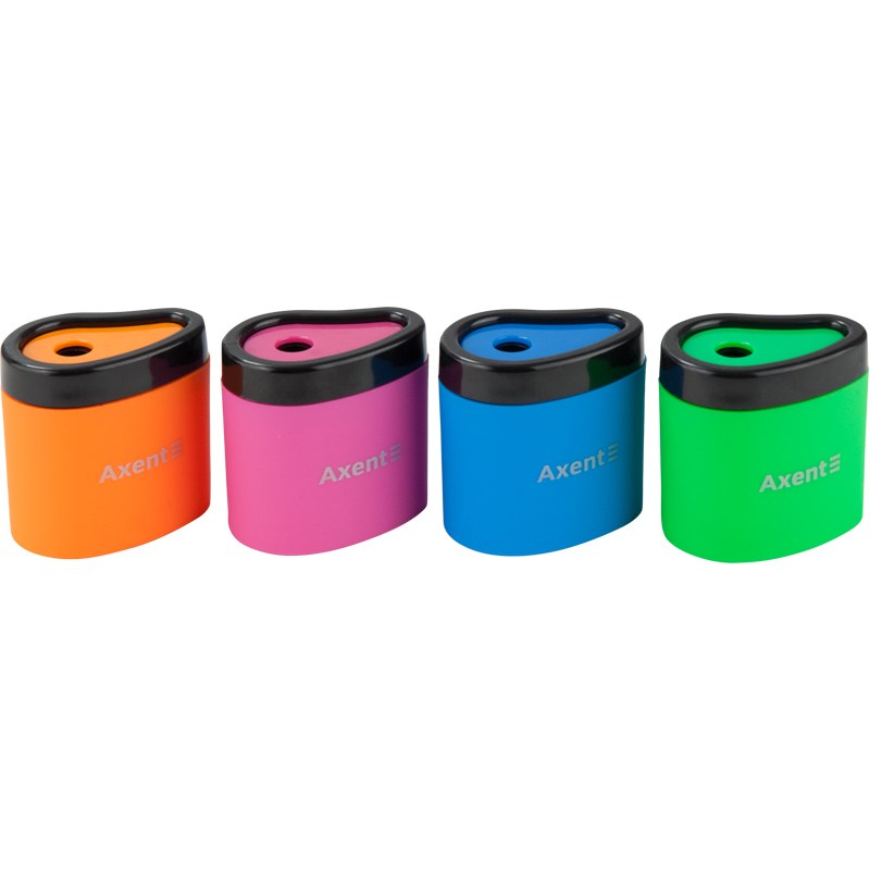 Чинка з конт. Axent Neon soft, асорті