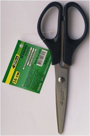 Ножницы 16 см 4Office 4-442, черные