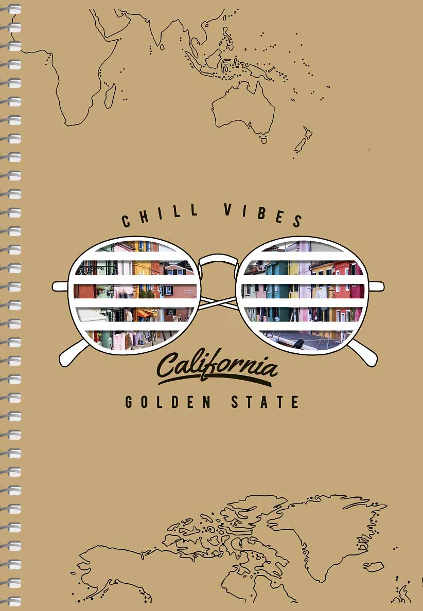 Блокнот А5 96 арк спіраль без лініювання крафт обл крем блок STUDENT 6116 Асорті