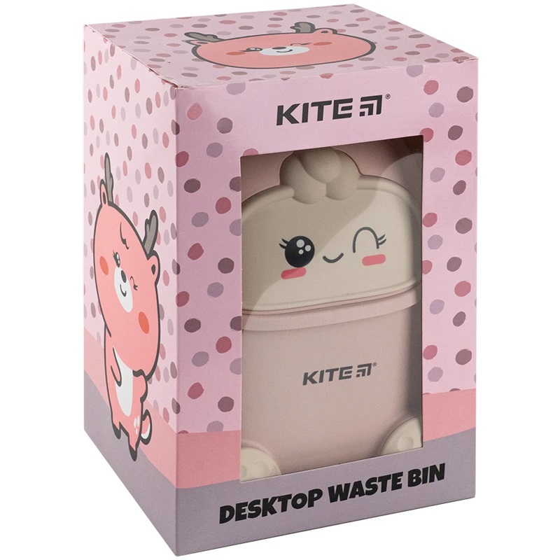 Контейнер настольный для мусора Kite, розовый