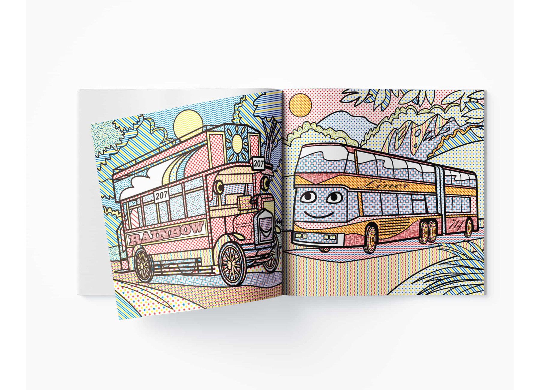 Водные раскраски Автобусы