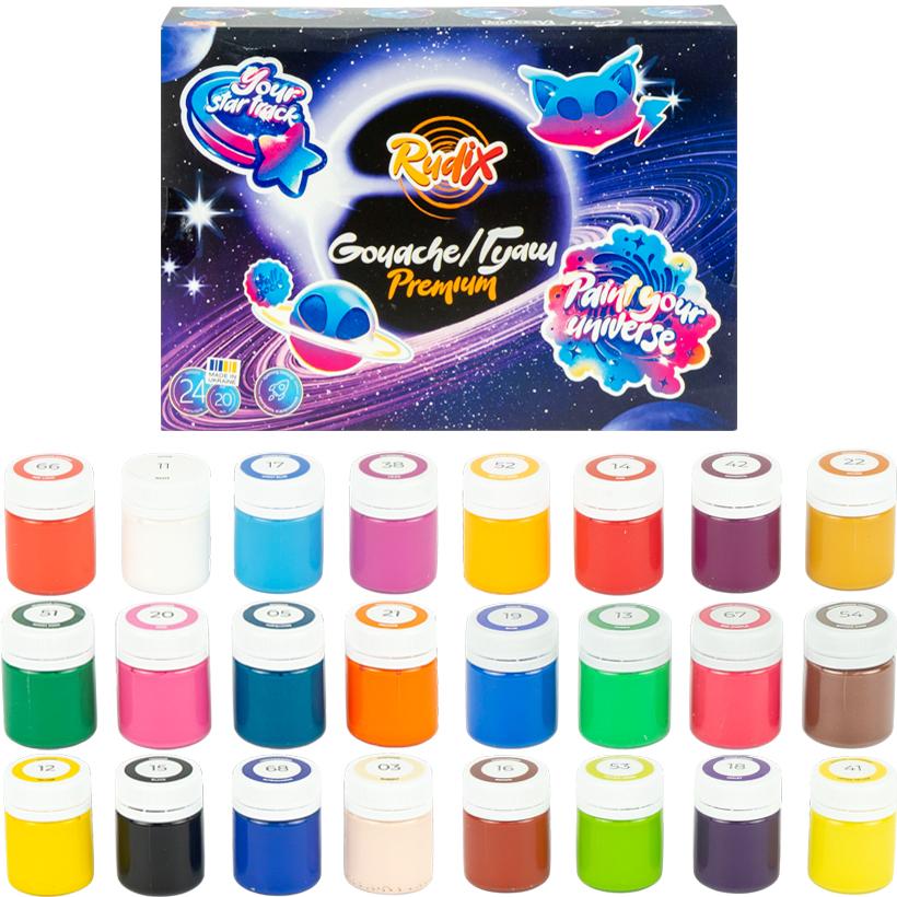 Гуаш Rudix 24кол/20 мл (822408)