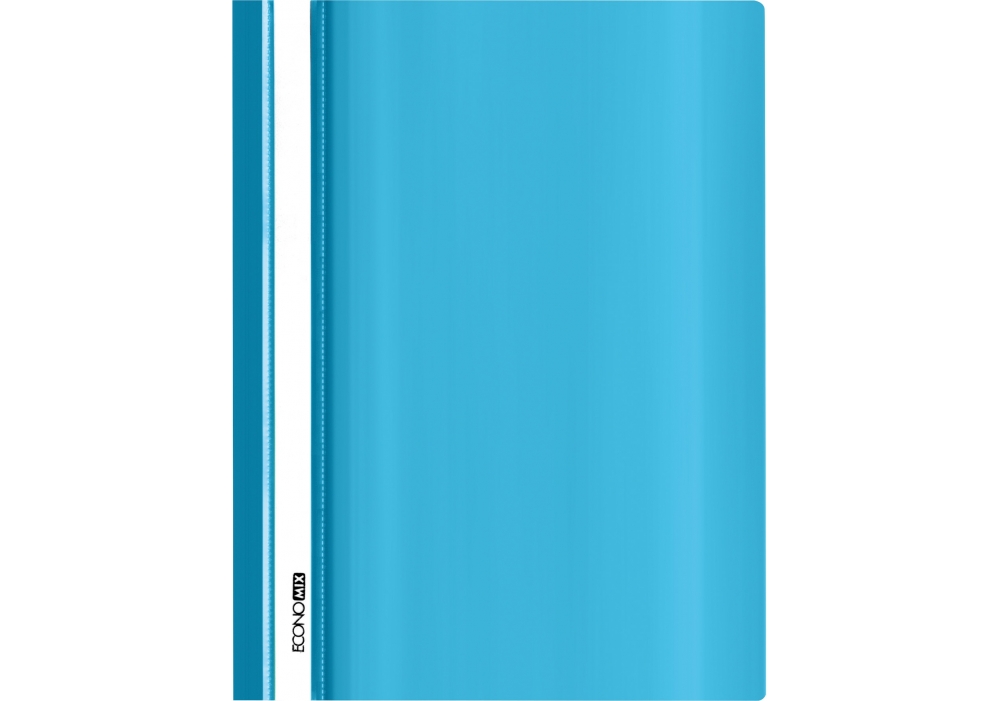 Скоросшиватель А4 без перф. Economix, глянец голубой