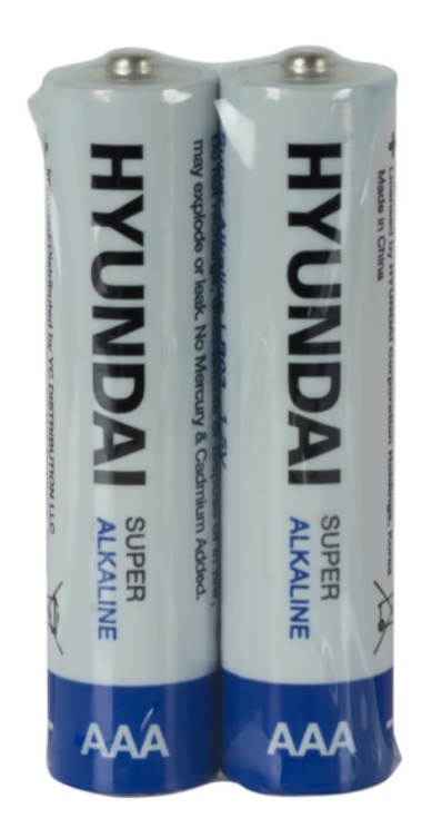 Батарейка Hyundai LR03 AAА Shrink 2 Alkaline
