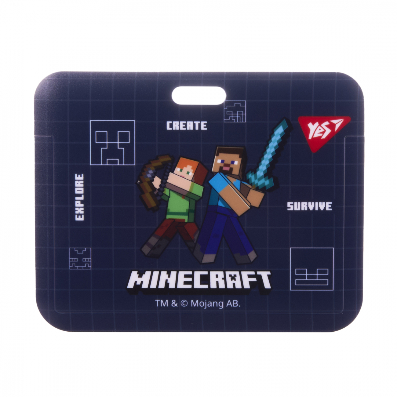 Бейдж на стрічці Yes "Minecraft" горизонтальний, слайдер