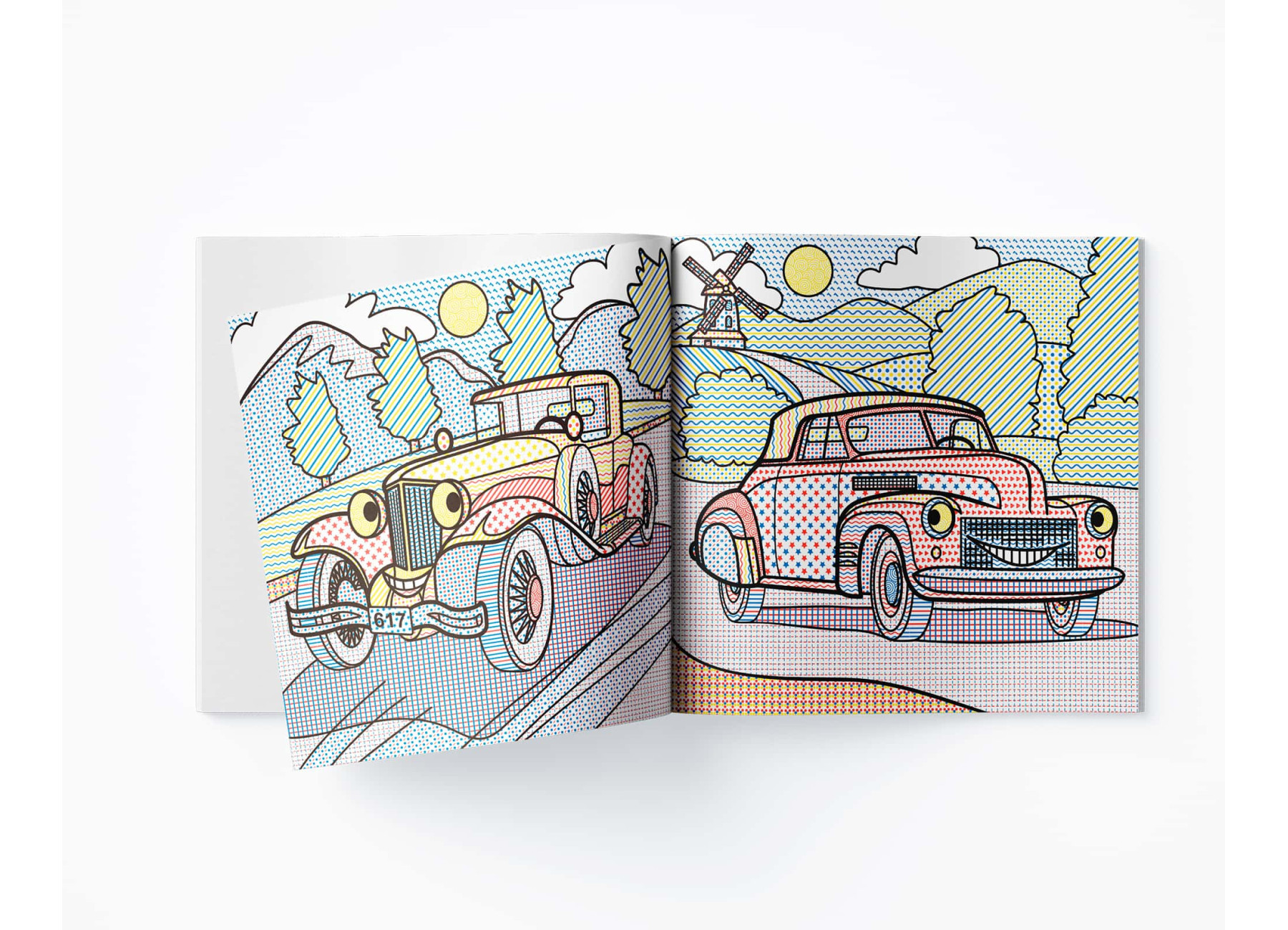 Водные раскраски Ретро автомобили