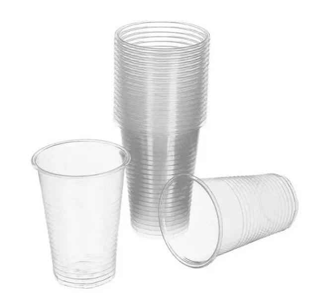 Стакан пластиковий прозорий 180мл, 100шт