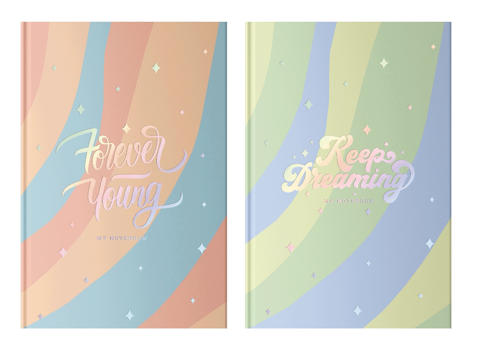 Блокнот А5 80 арк інт обкл клітинка заокр кутки soft touch тисн голограф фольгою 7005 MonAm Асорті